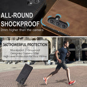 For Samsung Galaxy A55 5G CaseMe 013 Multifunctional Horizontal Flip Leather Phone Case(Black)