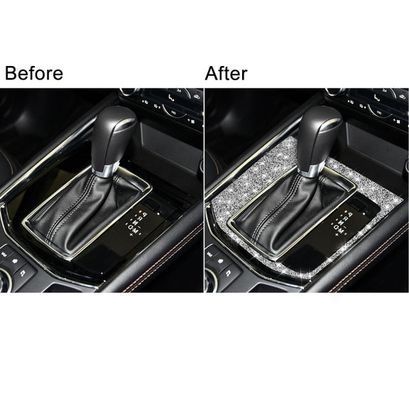 For Mazda CX-5 2017-2018 Car Gear Panel Diamond Decorative Sticker, Right Drive