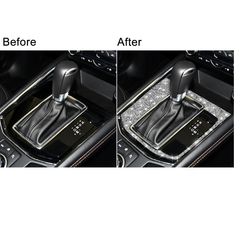For Mazda CX-5 2017-2018 Car Gear Panel Diamond Decorative Sticker, Right Drive