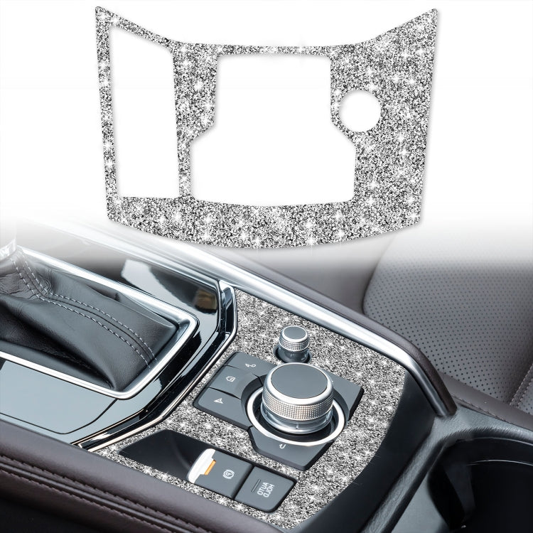 For Mazda CX-5 2017-2018 Car Electronic Handbrake Panel Diamond Decorative Sticker, Left Drive