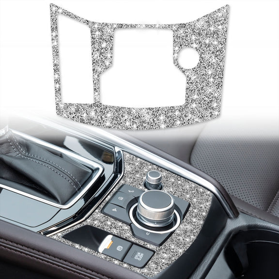 For Mazda CX-5 2017-2018 Car Electronic Handbrake Panel Diamond Decorative Sticker, Left Drive