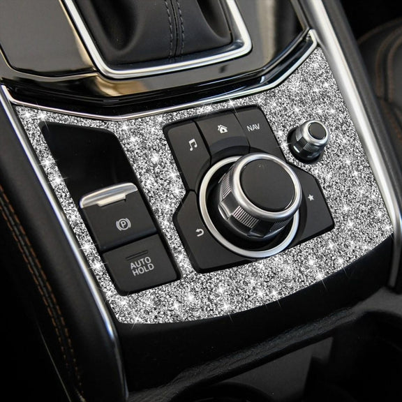For Mazda CX-5 2017-2018 Car Electronic Handbrake Panel Diamond Decorative Sticker, Left Drive
