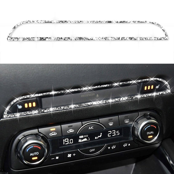 For Mazda CX-5 2017-2018 Car Center Control Panel Diamond Decorative Stickerr,Left and Right Drive Universal