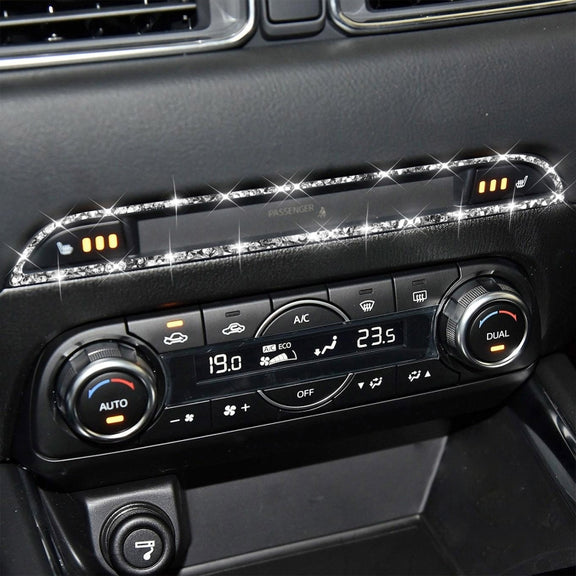 For Mazda CX-5 2017-2018 Car Center Control Panel Diamond Decorative Stickerr,Left and Right Drive Universal