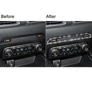 For Mazda CX-5 2017-2018 Car Center Control Panel Diamond Decorative Stickerr,Left and Right Drive Universal