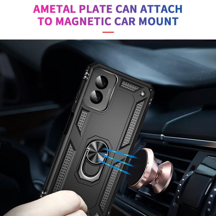 For Motorola Moto G Power 5G 2024 Shockproof TPU + PC Phone Case with Holder(Black)