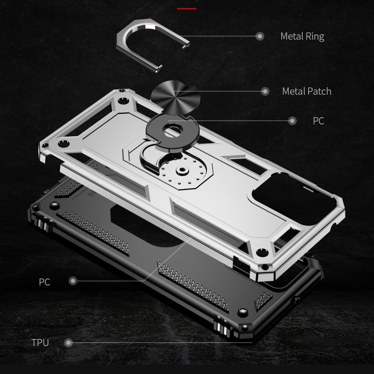 For Motorola Moto G Power 5G 2024 Shockproof TPU + PC Phone Case with Holder(Silver)