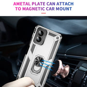 For Motorola Moto G Power 5G 2024 Shockproof TPU + PC Phone Case with Holder(Silver)