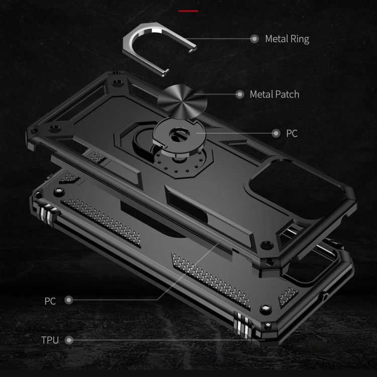 For Motorola Moto G Play 4G 2024 Shockproof TPU + PC Phone Case with Holder(Black)
