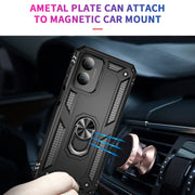 For Motorola Moto G Play 4G 2024 Shockproof TPU + PC Phone Case with Holder(Black)