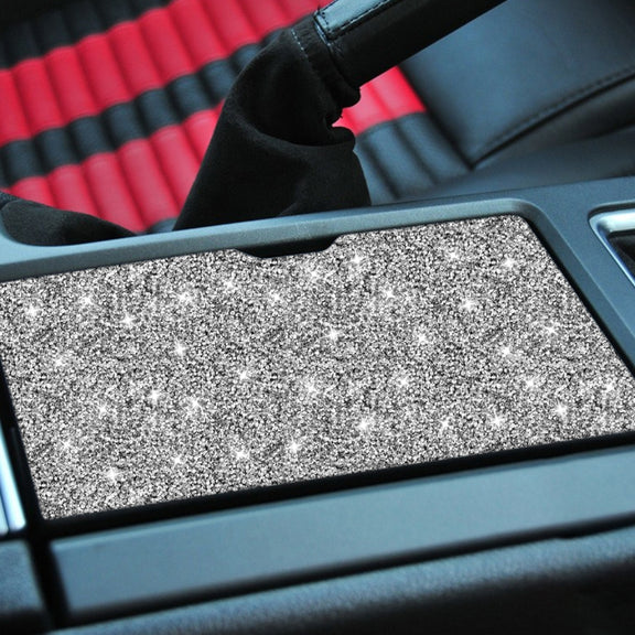 For Ford Mustang 2009-2013 Car Water Cup Storage Box Panel Diamond Decoration Sticker, Left Hand Drive