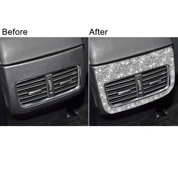 For Mazda CX-5 2017-2018 Car Rear Exhaust Vent Diamond Decorative Sticker,Left and Right Drive Universal