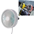F829 Portable Car Air Outlet Electric Cooling Fan with LED Light(White) - Heating & Fans by PMC TechLife | Online Shopping South Africa | PMC TechLife | Buy Now Pay Later Mobicred