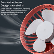 F829 Portable Car Air Outlet Electric Cooling Fan with LED Light(Yellow)