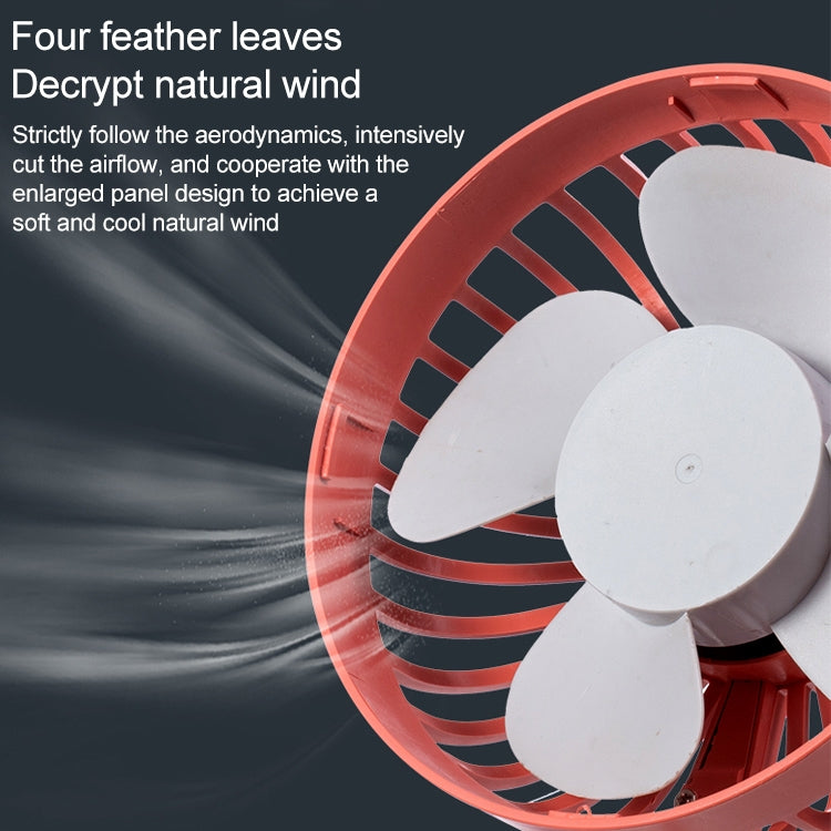 F829 Portable Car Air Outlet Electric Cooling Fan with LED Light(Yellow)