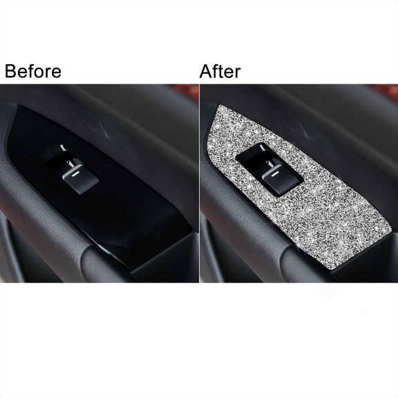 For Mazda CX-5 2017-2018 Car Window Button Panel Diamond Decorative Sticker, Right Drive