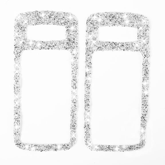 For Ford Mustang 2009-2013 2pcs Car Door Inner Handle Diamond Decoration Sticker, Left Hand Drive