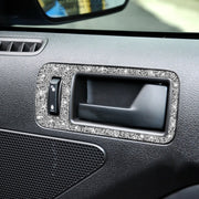 For Ford Mustang 2009-2013 2pcs Car Door Inner Handle Diamond Decoration Sticker, Left Hand Drive