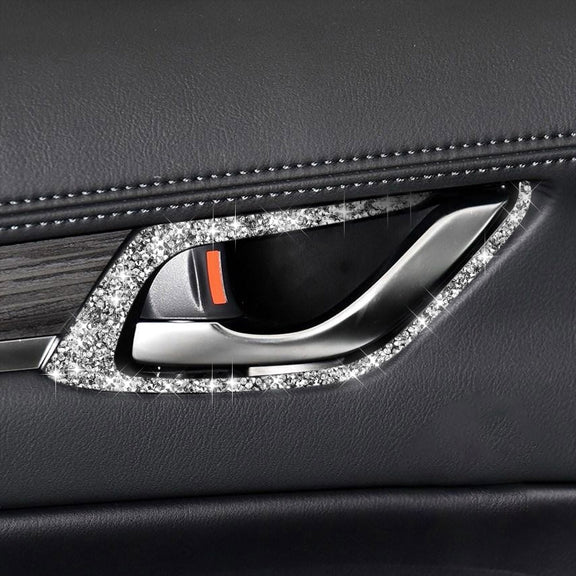 For Mazda CX-5 2017-2018 Car Interior Door Handle Diamond Decorative Sticker,Left and Right Drive Universal