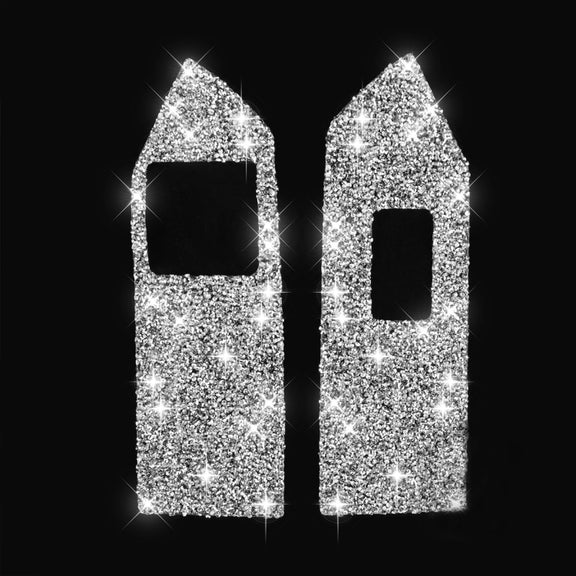 For Ford Mustang 2009-2013 3pcs Car Window Glass Lifter Panel Diamond Decoration Sticker, Left Hand Drive