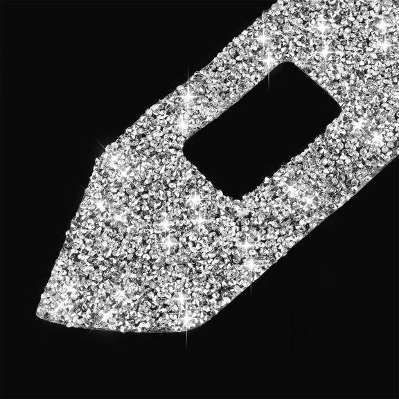 For Ford Mustang 2009-2013 3pcs Car Window Glass Lifter Panel Diamond Decoration Sticker, Left Hand Drive