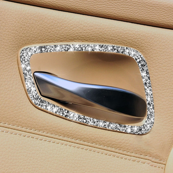 Car Door Handle Frame Diamond Decorative Sticker for BMW 3 Series E90 2005-2012, Modified 320i / 318i / 325i