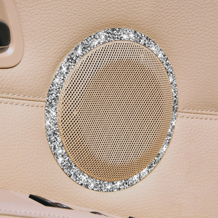 Car Door Horn Ring 2 in 1 Diamond Decorative Sticker for BMW 3 Series E90 / E84 2008-2012, X1 Series Modified 320i / 325i