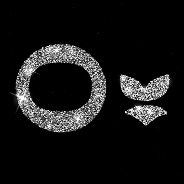 For Mazda CX-5 2017-2018 Car Steering Wheel Panel Diamond Decorative Sticker,Left and Right Drive Universal
