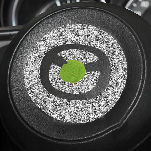 For Mazda CX-5 2017-2018 Car Steering Wheel Panel Diamond Decorative Sticker,Left and Right Drive Universal