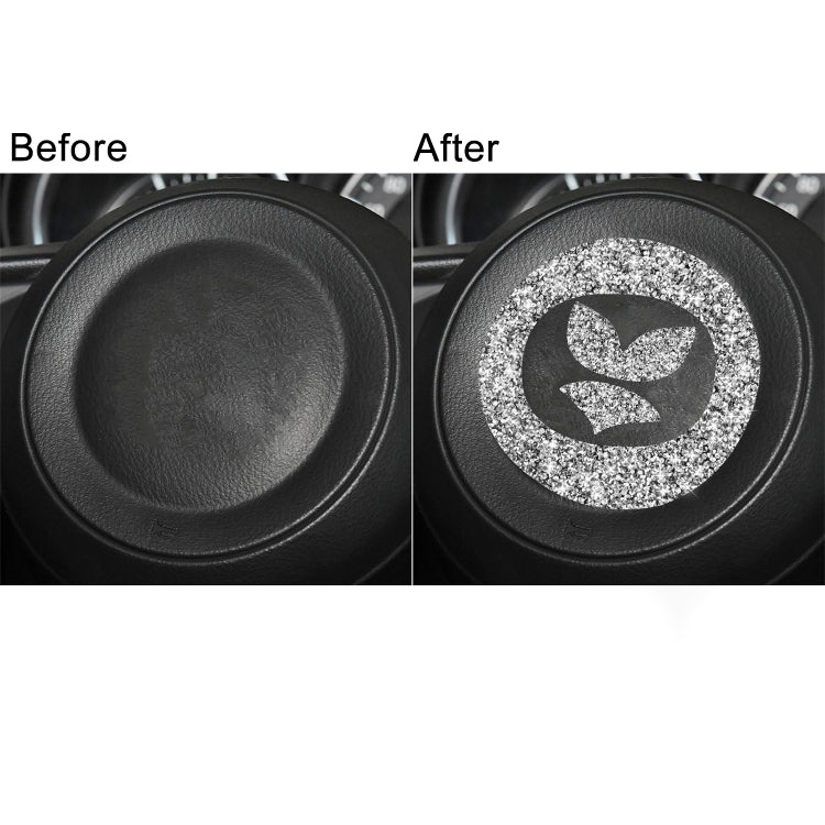 For Mazda CX-5 2017-2018 Car Steering Wheel Panel Diamond Decorative Sticker,Left and Right Drive Universal
