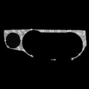For Ford Mustang 2009-2013 3pcs Car Left Air Outlet Dashboard Diamond Decoration Sticker, Left Hand Drive
