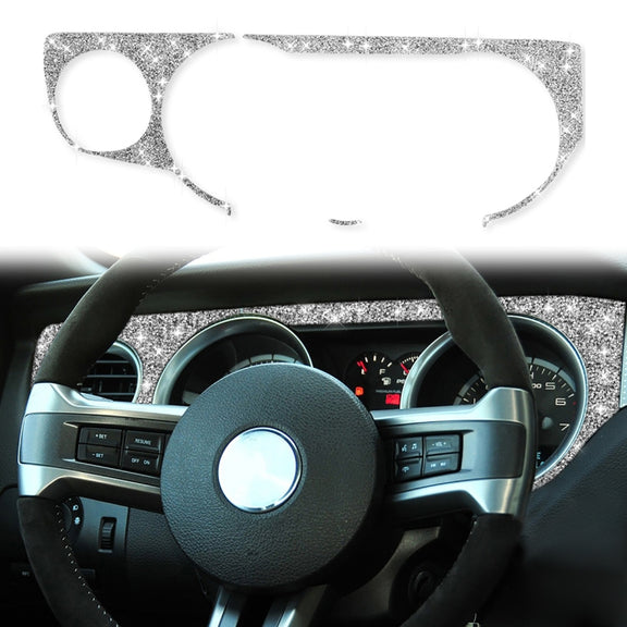 For Ford Mustang 2009-2013 3pcs Car Left Air Outlet Dashboard Diamond Decoration Sticker, Left Hand Drive