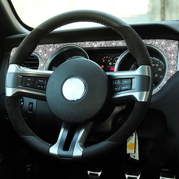 For Ford Mustang 2009-2013 3pcs Car Left Air Outlet Dashboard Diamond Decoration Sticker, Left Hand Drive