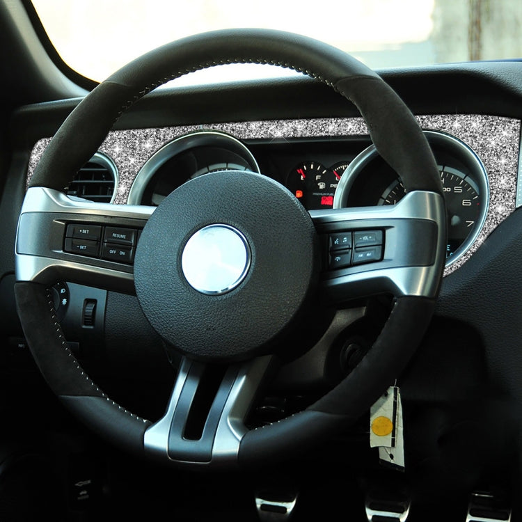 For Ford Mustang 2009-2013 3pcs Car Left Air Outlet Dashboard Diamond Decoration Sticker, Left Hand Drive