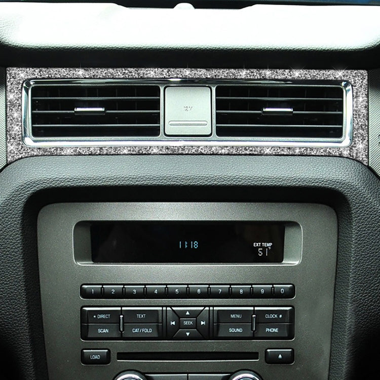 For Ford Mustang 2009-2013 Car Middle Air Outlet Diamond Decoration Sticker, Left Hand Drive