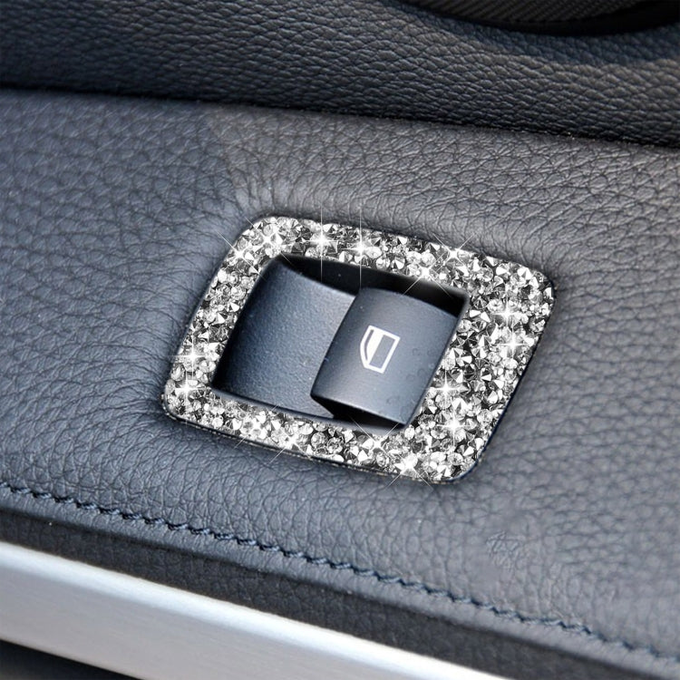 For BMW 3 Series E90 / 320i / 325i 2005-2012 Car Window Lift Panel with Folding Key 35.8cm Diamond Decorative Sticker, Left Drive