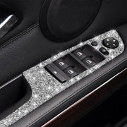 For BMW 3 Series E90 / 320i / 325i 2005-2012 Car Window Lift Panel with Folding Key 35.8cm Diamond Decorative Sticker, Left Drive