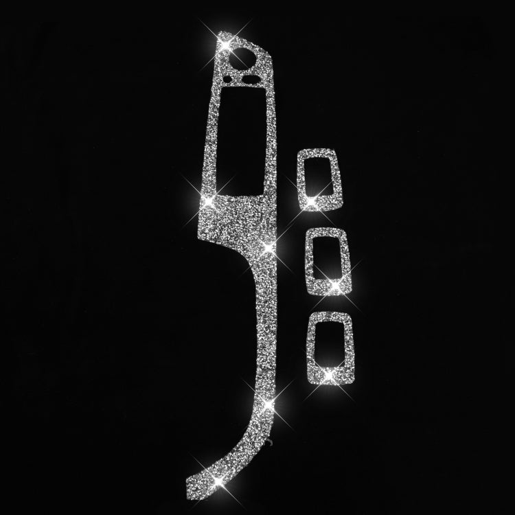 For BMW 3 Series E90 / 320i / 325i 2005-2012 Car Window Lift Panel with Folding Key 37.8cm Diamond Decorative Sticker, Left Drive