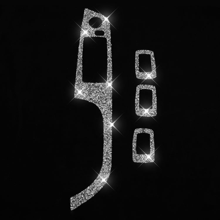 For BMW 3 Series E90 / 320i / 325i 2005-2012 Car Window Lift Panel 37.8cm Diamond Decorative Sticker, Left Drive