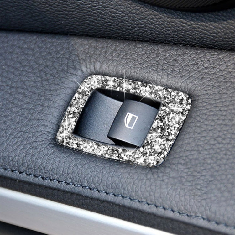 For BMW 3 Series E92 2005-2012 Car Window Lift Panel with Folding Key 40.4cm Diamond Decorative Sticker, Left Drive