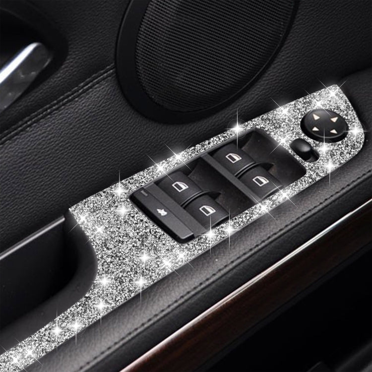 For BMW 3 Series E92 2005-2012 Car Window Lift Panel with Folding Key 40.4cm Diamond Decorative Sticker, Left Drive
