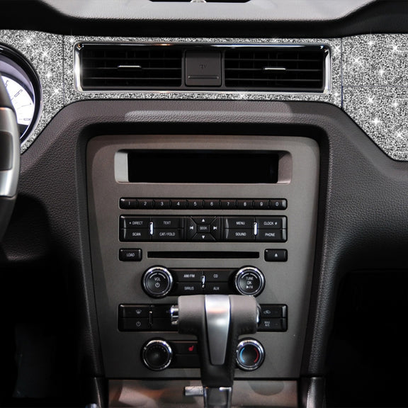 For Ford Mustang 2009-2013 7pcs Car Central Control Dashboard Diamond Decoration Sticker, Left Hand Drive