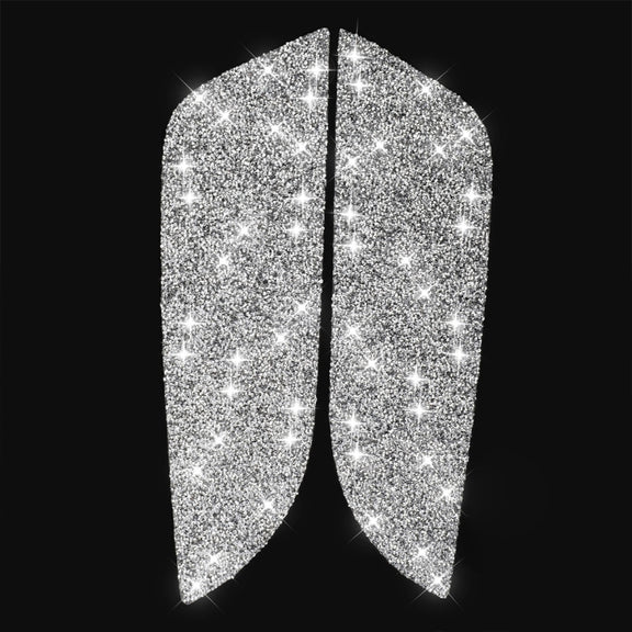 For Ford Mustang 2010-2012 2pcs Car Rear Door Panel Diamond Decoration Sticker, Left Hand Drive