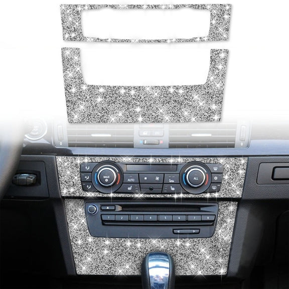 For BMW 3 Series E90 / E92 2005-2012 Car Aircondition CD Control Panel Premium Diamond Decorative Sticker