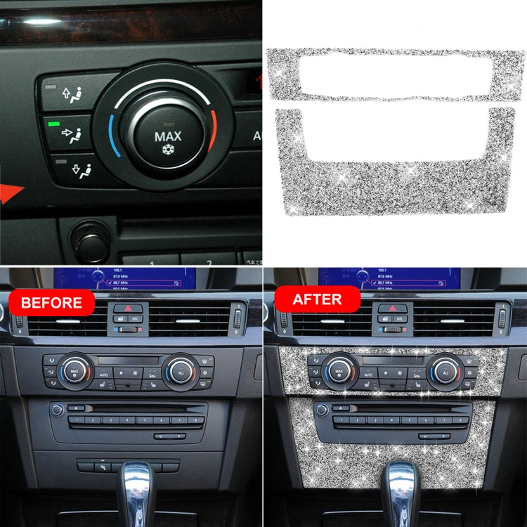 For BMW 3 Series E90 / E92 2005-2012 Car Aircondition CD Control Panel Premium Diamond Decorative Sticker