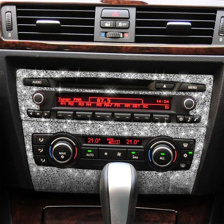 For BMW 3 Series E90 / E92 2005-2012 Car Aircondition CD Control Panel Basic Diamond Decorative Sticker