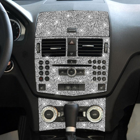 For Mercedes-Benz C-class W204 2007-2010 Car Gear Set Diamond Decorative Sticker, Left and Right Drive