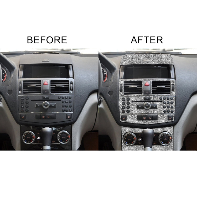 For Mercedes-Benz C-class W204 2007-2010 Car Gear Set Diamond Decorative Sticker, Left and Right Drive