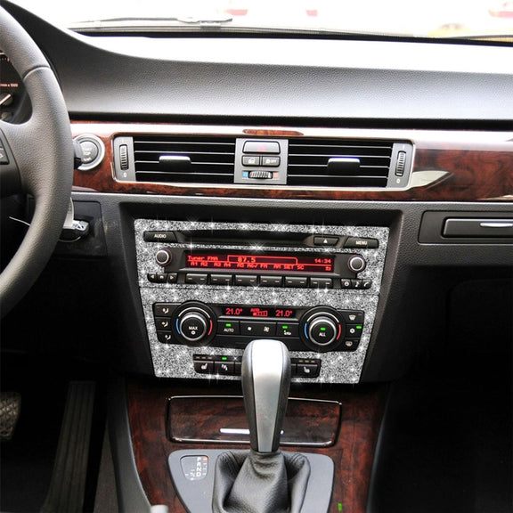 For BMW 3 Series E90 / E92 2005-2012 Car Aircondition CD Control Panel Basic Diamond Decorative Sticker