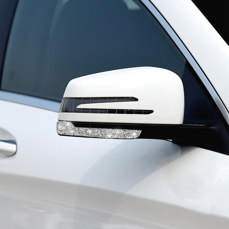 For Mercedes-Benz A/B/C/E Class Car Rearview Mirror Anti-collision Strip A Diamond Decorative Sticker, Left and Right Drive